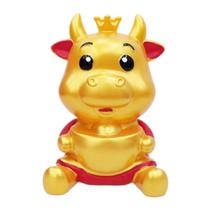 Piggy Bank Golden Zodiac Bull Coin Bank Home PVC 13x10x17cm Piggy Bank Golden Zodiac Bull Coin Bank Home PVC 13x10x17cm