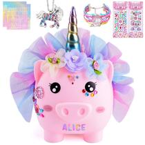 Piggy Bank Play Tailor Unicorn DIY Rosa 15x14x14 cm Piggy Bank Play Tailor Unicorn DIY Rosa 15x14x14 cm