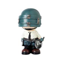 Piggy Bank Pubges Anime Pig Shape para crianças, resina 410g Piggy Bank Pubges Anime Pig Shape para crianças, resina 410g