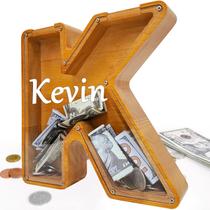 Piggy Bank Sulevalt com nome gravado a laser personalizado, brinquedo de madeira Piggy Bank Sulevalt com nome gravado a laser personalizado, brinquedo de madeira