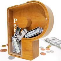 Piggy Bank Sulevalt Custom 30 cm de madeira extra grande com nome