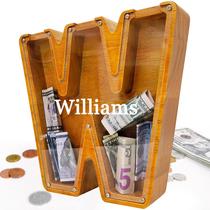 Piggy Bank Sulevalt Custom 30 cm de madeira extra grande para crianças