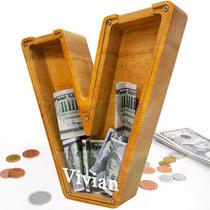 Piggy Bank Sulevalt Custom 30 cm de madeira extra grande para crianças