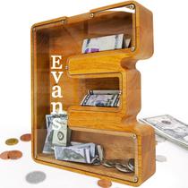 Piggy Bank Sulevalt Custom 30 cm de madeira extra grande para crianças