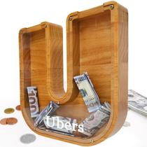 Piggy Bank Sulevalt Custom 30 cm de madeira extra grande para crianças