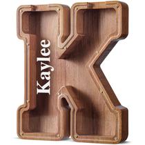 Piggy Bank Summidate Large Wooden Alphabet-K personalizado