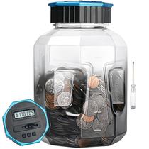 Piggy Bank Vcertcpl G-Large, contagem de moedas digitais, 2,4 L, cinza