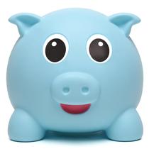 Piggy Bank WNING Plástico inquebrável de tamanho grande para crianças azul