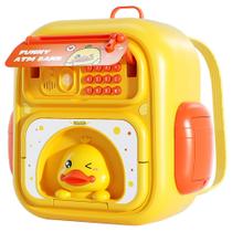Piggy Bank Yellow Duck para crianças em resina 20x11x22cm