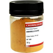 Pigmento Artistico Puro Cromacolor 109 Amarelo Ocre 50g