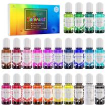 Pigmento Epóxi DecorRom 24 Cores 10 ml Corante para Resina UV