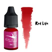Pigmento Orgânico cor Red Life para Micropigmentação Lábios 3ml RB Kollors