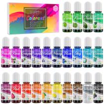 Pigmento para Resina Epóxi DecorRom 24 Cores Frascos de 10 ml