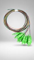 Pigtail Fibra Óptica SM SC/APC 1,5m com 12 Peças