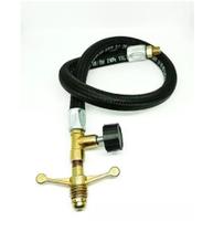 Pigtail Registro Gás Botijão 13kg 1/8 C/ Mangueira - 1m Kit (17B)
