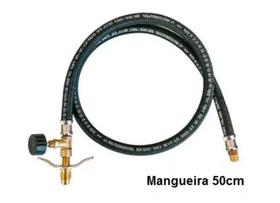 Pigtail Registro Gás Botijão 13kg 1/8 C/ Mangueira 50cm kit (17A)