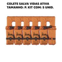 PIII Colete Salva Vidas Ativa 3 Canga Homologado Tam P Kit C/5