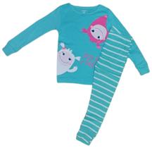 Pijama 4t (4 anos) carters monstrinhos verde agua menina - baby