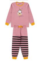 Pijama Abelhinha Infantil 1 a10 anos Inverno, Malha Macia, Suave com estampa Interativa Bella, A Abelha Dançarina