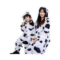 Pijama Adulto Com Capuz De Vaca Em Estilo Cartoon, Fantasia De Cosplay, Roupa De Dormir Para Pijama Adulto Com Capuz De Vaca Em Estilo Cartoon, Fantasia De Cosplay, Roupa De Dormir Para