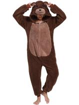 Pijama adulto DKRUW Brown Bear, fantasia para mulheres/homens