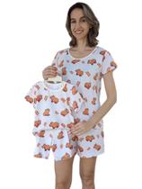 Pijama Adulto e Infantil Mãe e Filho Estampa Capivara Pijama Adulto e Infantil Mãe e Filho Estampa Capivara