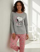 Pijama Adulto Feminino Personagem Blusa Calça Longa Inverno Macio Quentinho Traje Dormir Pijama Adulto Feminino Personagem Blusa Calça Longa Inverno Macio Quentinho Traje Dormir