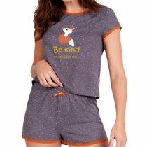 Pijama Adulto Feminino Short Dolls Lupo Confortável Grafite Pijama Adulto Feminino Short Dolls Lupo Confortável Grafite