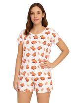 Pijama Adulto Manga Curta Estampa Capivara