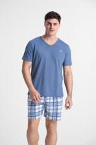 Pijama Adulto Masculino Camiseta E Shorts 100 Algodão
