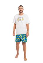 Pijama Adulto Masculino com Camiseta e Bermuda em Meia Malha Quimby