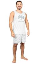 Pijama adulto masculino curto básico liso estampado netflix ancora super heróiherói