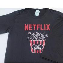 Pijama adulto masculino de verão camiseta baby look e short