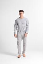 Pijama adulto masculino longo camisa e calça comprida Pijama adulto masculino longo camisa e calça comprida