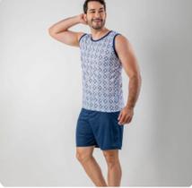Pijama adulto regata masculina com short