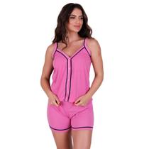 Pijama Amamentação Americano com Botão Alça Maternidade Pós Parto Feminino Dayse