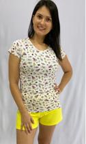 Pijama Amamentação Blusa Manga Curta e Shorts Pijama Amamentação Blusa Manga Curta e Shorts