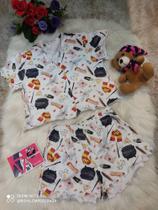 Pijama Americano Cropped Suede