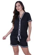 Pijama Americano Curto Botão Amamentação -c1 SABRINA