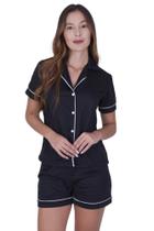 Pijama Americano Curto Gola Botão Amamentação -c10 BRENDA