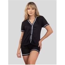 Pijama Americano em Suede Adulto Feminino Blogueira