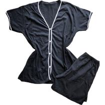 Pijama Americano Feminino Aberto Com Botões Verão Premium Pijama Americano Feminino Aberto Com Botões Verão Premium