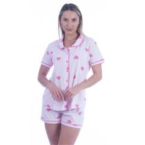 Pijama Americano Feminino Adulto Corações Daisydays Evanilda - 51010046