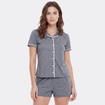 Pijama Americano Feminino Curto Bella Notte 10011005 Preto