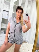Pijama Americano Feminino Curto Malha Viscolycra