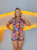Pijama Americano Feminino Curto Meninas Super Poderosas