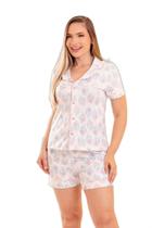 Pijama Americano Feminino Flores Off Sonho Mar Pijamas Pijama Verão Pijama Americano Feminino Flores Off Sonho Mar Pijamas Pijama Verão