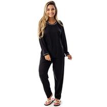 Pijama americano feminino longo adulto G