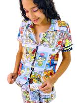 Pijama Americano Infantil Curto Tendencia Presente Criança Roupa de Dormir Pijama Americano Infantil Curto Tendencia Presente Criança Roupa de Dormir
