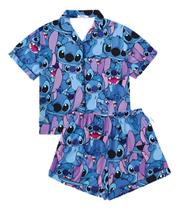Pijama Americano Infantil Stitch Roupa De Dormir Personagens Pijama Americano Infantil Stitch Roupa De Dormir Personagens